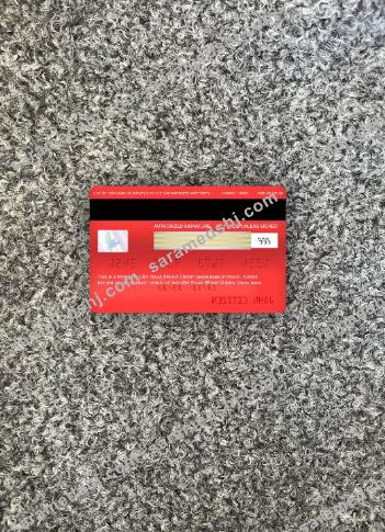 USA Texas 5Point Credit Union bank visa classic card photolook back